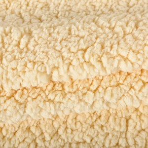 100 % polyester tungvekts plysj Shu Velveteen Sherpa Fleece stoff