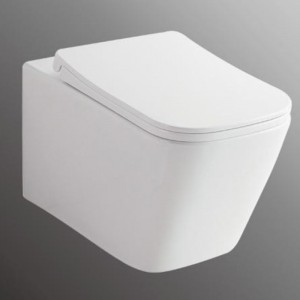 Toilet Keramik Dipasang Tembok Modern sareng Elegan pikeun Kamar Mandi Tinggi