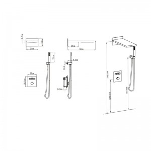 Starlink Wall-Mounted thermostatic Three-function Shower Shower Shower