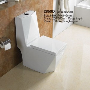 Diamond Design muurgemonteerde sifoniese toilet vir moderne hoë-end badkamers