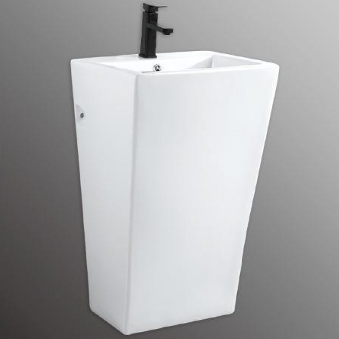 Durable and Stylish Ceramic Pedestal Basin for Small Spaces