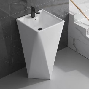 Luxury Ceramic Pedestal Basin – Elegant Design for High-End Hospitality and Residential Spaces