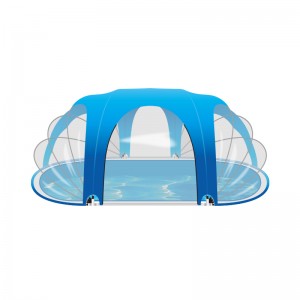 STARMATRIX PH07 Dôme de piscine en tissu argenté avec film PVC