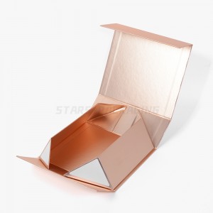 Custom Luxury Rose Gold Collapsible Gift Box