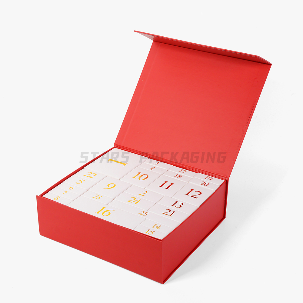 Export 12 Day Makeup Advent Calendar Suppliers –  New Design 24 Days of Collapsible Knitting Advent Calendar Box-  – Stars