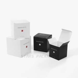 Candle Paper Box Manufacturers –  Auto Lock Bottom Cardboard Candle Box  – Stars