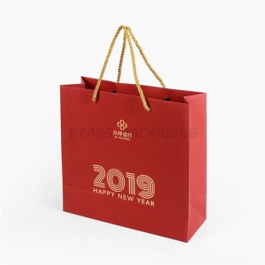 Discount Twisted Paper Bag –  Printed Luxury Rope Handle Paper Bags  – Stars