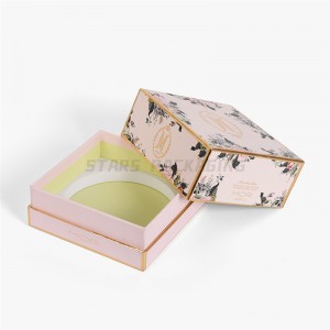 High-Quality Mini Paper Box –  Luxury Gold Foiled Rigid Shoulder Neck Gift Box  – Stars