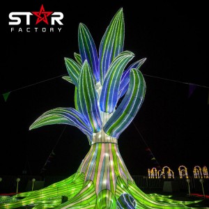Chinese Flower Customized Lanterns with Lights