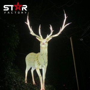 Vivid Animal Deer Model Lantern For Chinese Lantern Festival