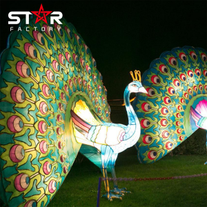 New Outdoor Christmas Chinese Zigong Animal Peacock Lanterns Display