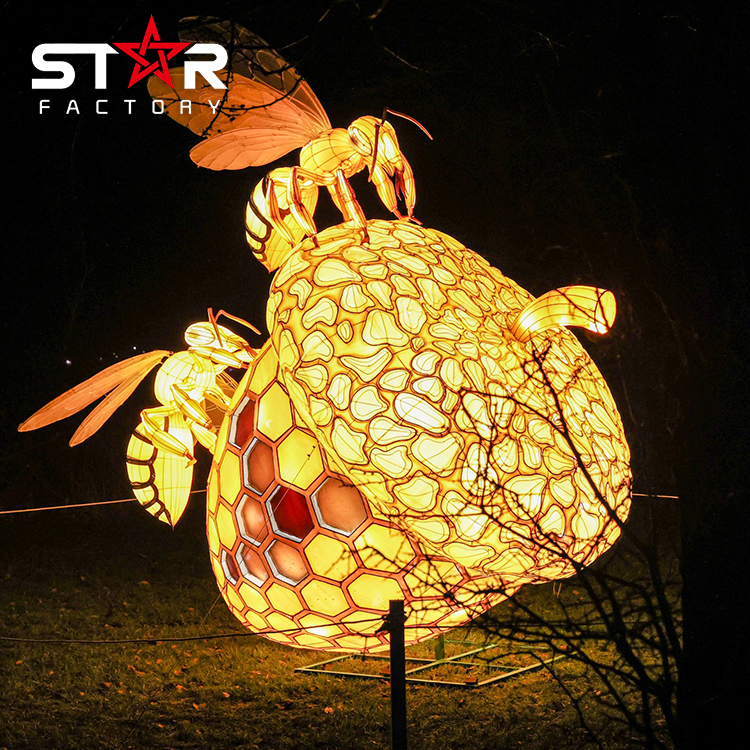 Animal Lanterns Chinese Silk Animal Bee Lanterns For Lantern Festival Featured Image