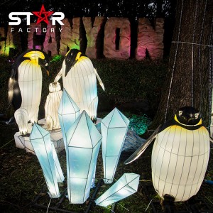 Festival Park Lighting Electric Chinese Penguin Animal Lantern