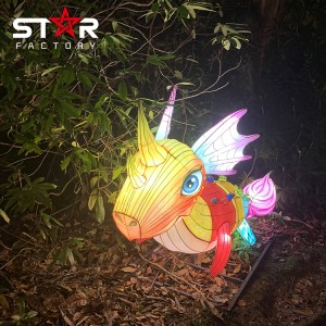Park Decoration LED Animal Beautiful Chinese Silk Lantern