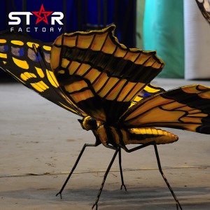 Theme Park Insects Exhibition Realistic Animatronic Butterfly Lantern