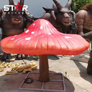Resin Crafts Chinese Factory Fiberglass Mushroom Sculpture