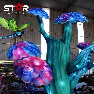 Chinese Lanterns Show New Year Decoration Outdoor Silk Lantern