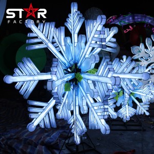 New Design Christmas Snow Flake Lantern For Christmas Lantern Show