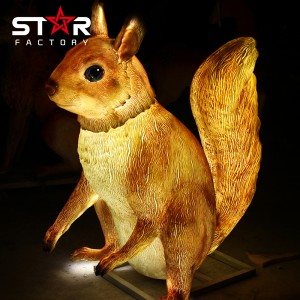 Outdoor LED Garden Light Glow Squirrels Statues