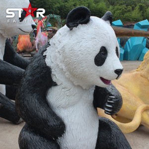 Garden Decorative Fiberglass Panda Statue