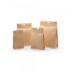 Food Grade Kraft paper flat bottom pouch