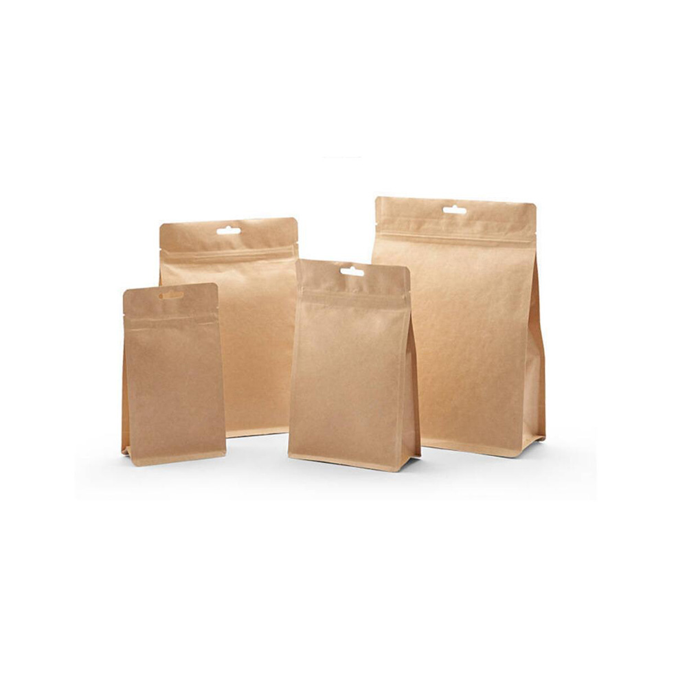 Fixed Competitive Price Aluminium Foil Zip Lock Pouches – Food Grade Kraft paper flat bottom pouch – StarsPacking