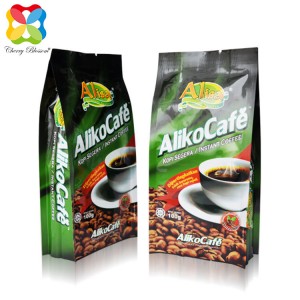 Customized coffee bag stand up pouch shaped bag