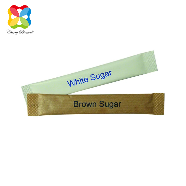 Custom Printing Plastic Laminated Paper Sweetener Sachet for Coffee Food Sugar