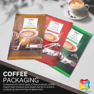 Customized Three Side Seal Back Bag Plastic Paper Popsicle Packaging Bag Laminated coffee Packaging Bag