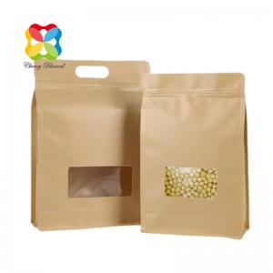 Eight Side Sealing Bag Front Window With Handle