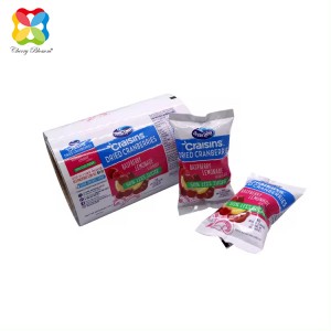 Cranberry secs fwi Emballage plastik feuilleté aliminyòm feuille personnalisé imprimé woulo liv fim