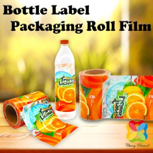 Custom Plastic Bottle Label Packaging Roll Film