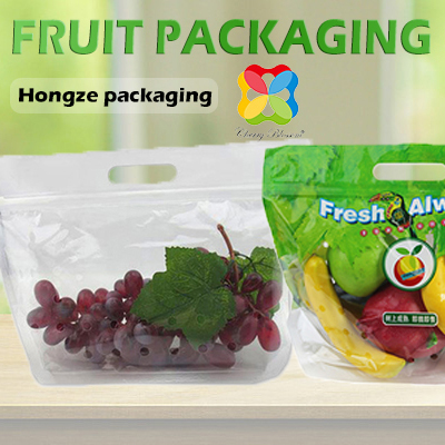 Bossa d'embalatge d'aliments orgànics amb cremallera de peu transparent