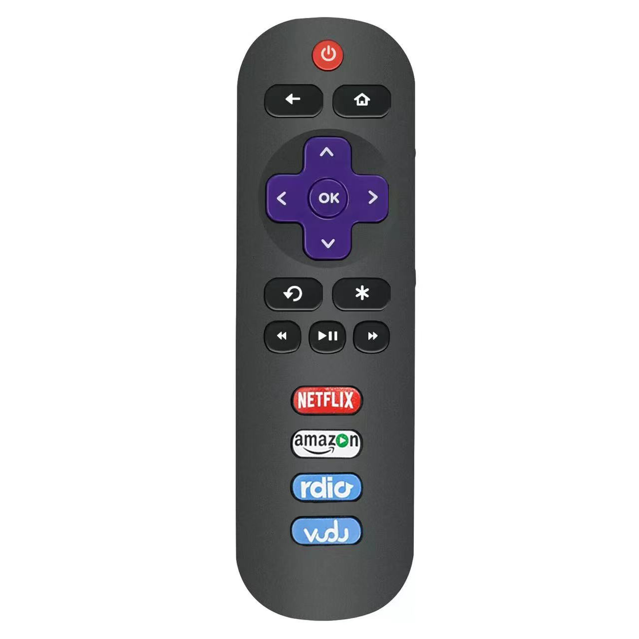 Control remoto Bluetooth HY adecuado RC280 para control remoto de TV ROKU con tecla de acceso rápido Netflix Sling Hulu Vudu