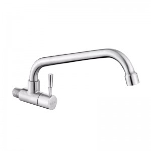 Wall-Mounted Side-Entry Stainless Steel Faucet