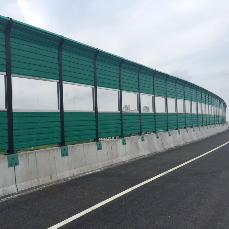 Outdoor Noise Reduction Galvanized Sound Barrier Systems for Railway