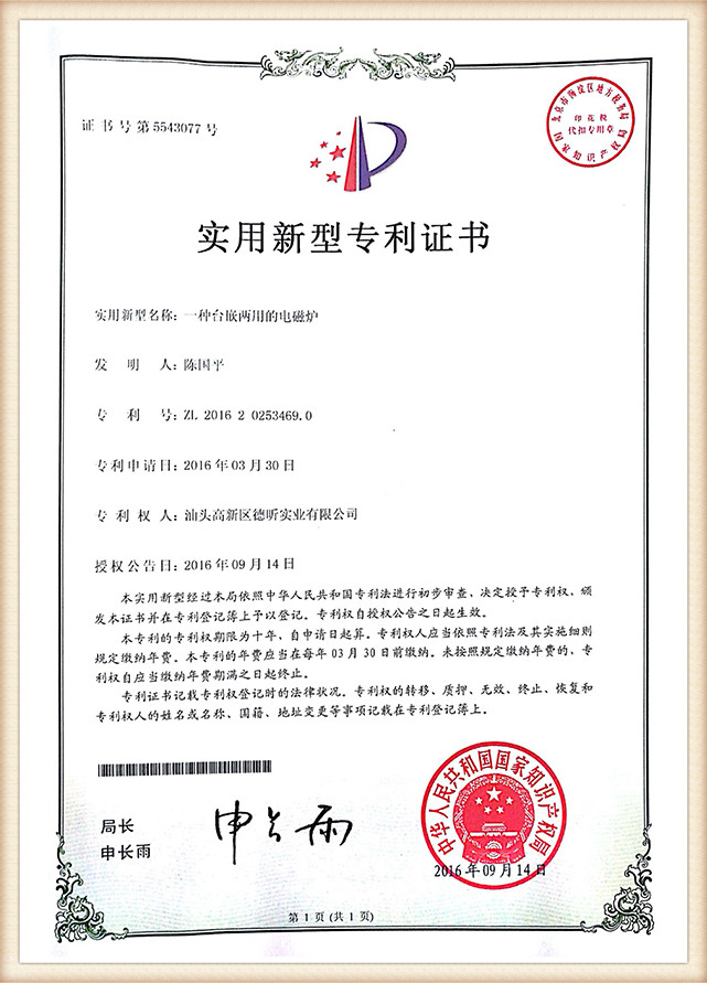 Utility Model Patent Certificate (14)