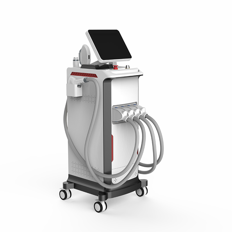 Multi-function diode laser + ipl opt e-light + q switch nd yag laser + rf radio frequency beauty laser machine
