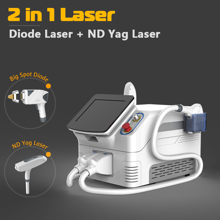 diode laser 3 waves 755 808 1064nm plus ndyag laser machine diode laser hybrid laser