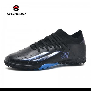 Men′s Soccer Low-Tops Lace-up Non-Slip Rubber Indoor Futsal TF Turf Cleats Football Shoes