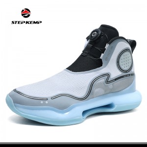 High Top Mens Basketball Shoes Breathable Non Slip Outdoor Sneakers
