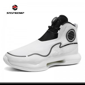 High Top Mens Basketball Shoes Breathable Non Slip Outdoor Sneakers