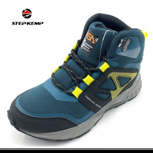 Anti Slip Oil Rubber Sole Leather Upper Anti Puncture Outdoor Hiking Boots