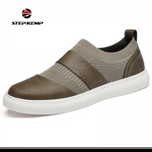 Mens Fly Woven Sneakers, Lightweight Sports, Non-Slip Outdoor Walking Simple Shoes