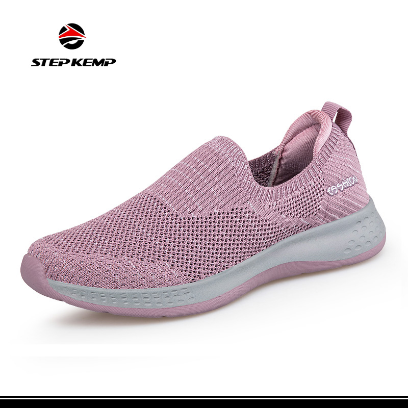 Light Weight Breathable Outdoor Flyknit Upper Casual Women Running Shoes