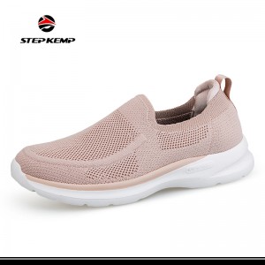 Breathable Women Casual Flat Tennis Ladies Knit Sports Socks Shoes