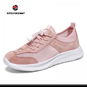 Female Flyknit Fabric Sneakers Lady Leisure and Comfort EVA Shoes