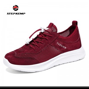 Female Flyknit Fabric Sneakers Lady Leisure and Comfort EVA Shoes