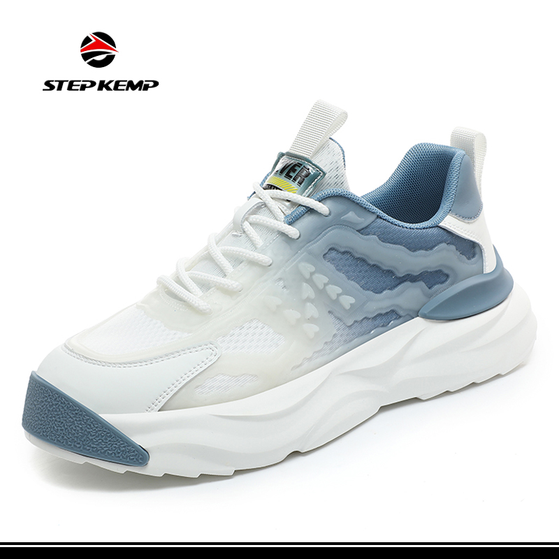 Men′s Breathable Uppers and Comfortable Lightweight Cushioning Running Shoes