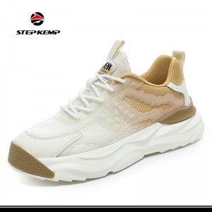 Men′s Breathable Uppers and Comfortable Lightweight Cushioning Running Shoes